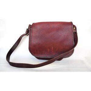 Vintage Coach Saddle Bag Burgundy Brown Bonnie Cashin Era Purse